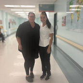 Photo of Stephanie O’Neill, health services manager at the CBRH ED, and Melissa MacInnis, RN at CBRH