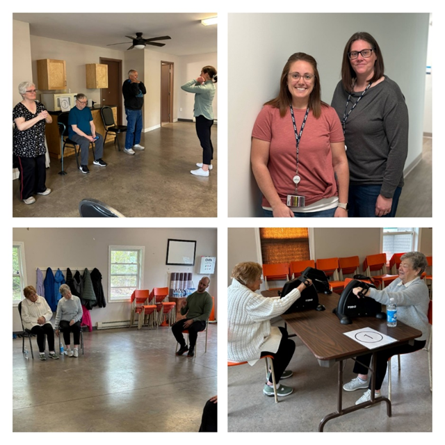 Participants and facilitators of the Frailty and Fall Prevention program in Trenton are pictured during a recent session.
