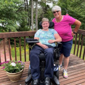 Angela Cook and close friend, Claudette Levy at Angela’s home in St. Margaret’s Bay Nova Scotia