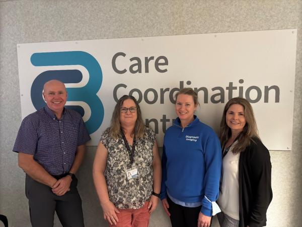 Pictured from left to right: Anthony Wiseman, C3 Escalation and Project Manager; Bev Barrios, Manager CT, Nuclear Medicine, and PET Scan; Allison Cobb, CT technologist Team Lead; Stacey Pyke C3 Provincial Training Manager 