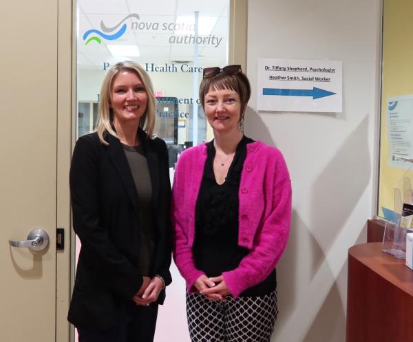 Dr. Tiffany Shepherd (left) stands with Heather Smith (right)