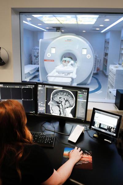 MRI Technologist in control room