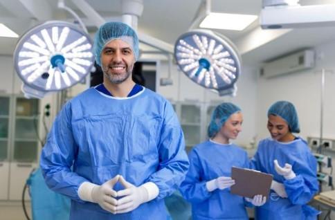 Surgical team in operating room 