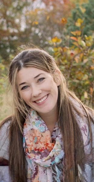 o	Photo of smiling woman (Dr. Kaitlin McCormick) wearing a floral scarf. 